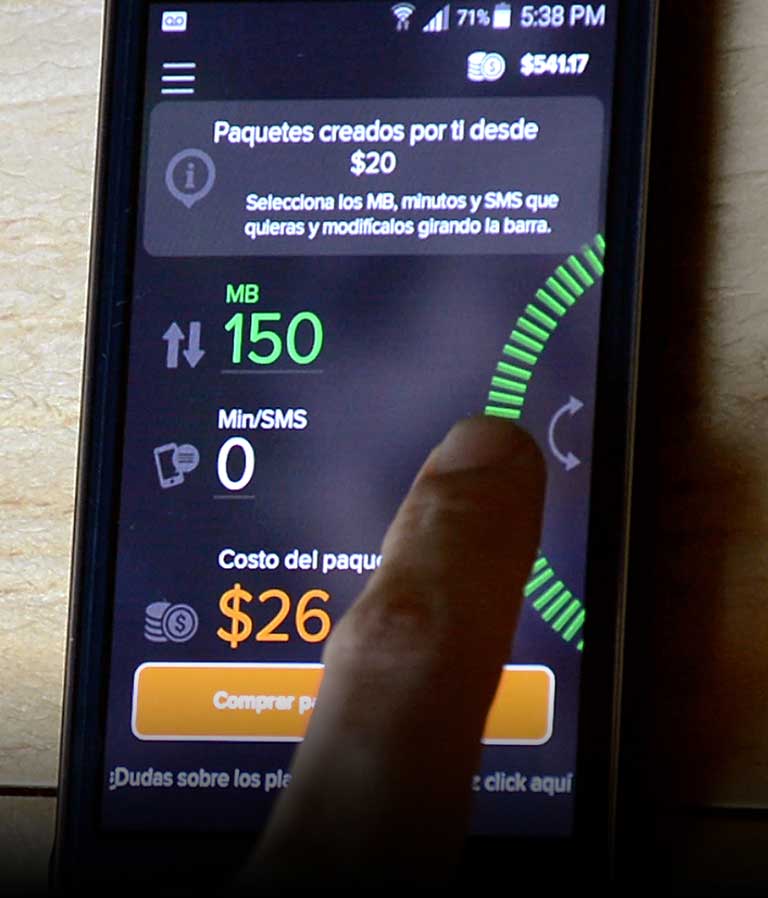 Controla el consumo desde tu app.